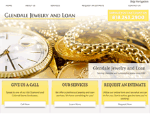Tablet Screenshot of glendalejewelryandloan.com